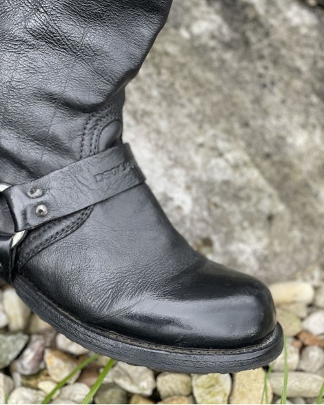 Kozačky dámské Dsquared2 černé s páskem